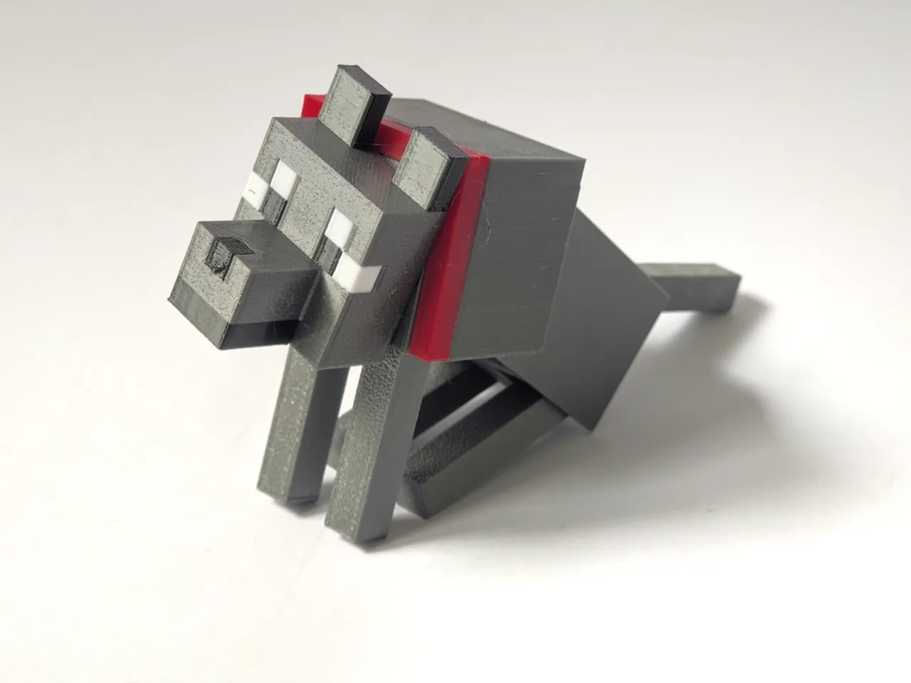 Articulated Minecraft Dog/Wolf - Print-in-Place view 3