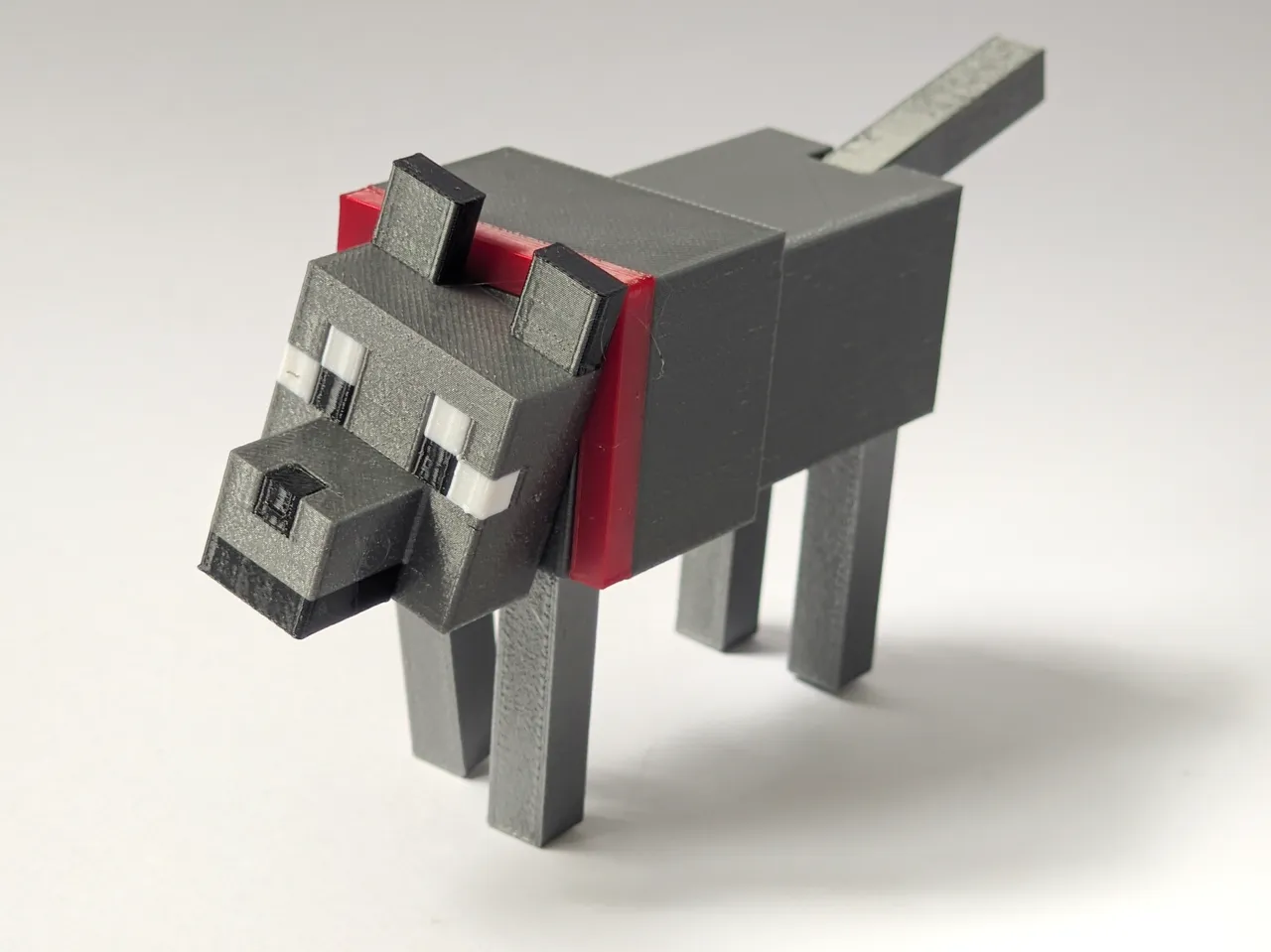 Articulated Minecraft Dog/Wolf - Print-in-Place view 2