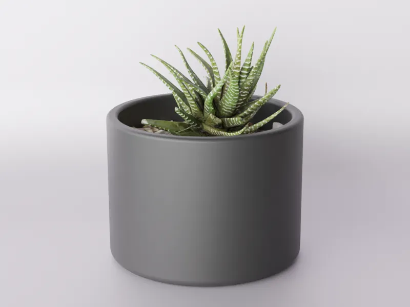 Minimalist cylindrical flowerpot | STL