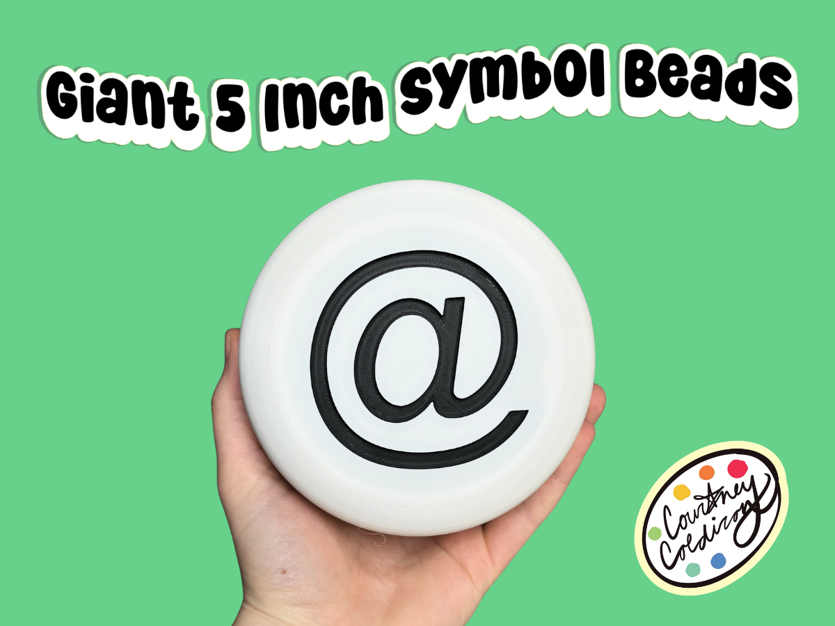 Large 5 Inch Symbol Beads