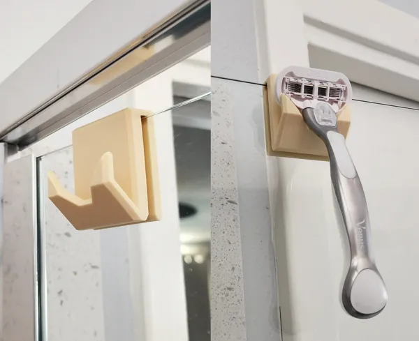 Porte-rasoir pour porte de douche