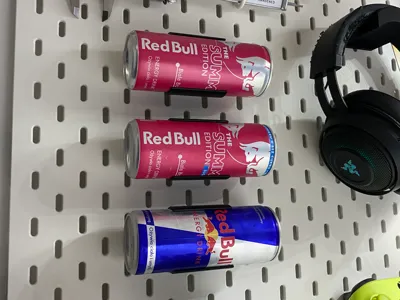 RedBull Can Holder for IKEA SKADIS Pegboard