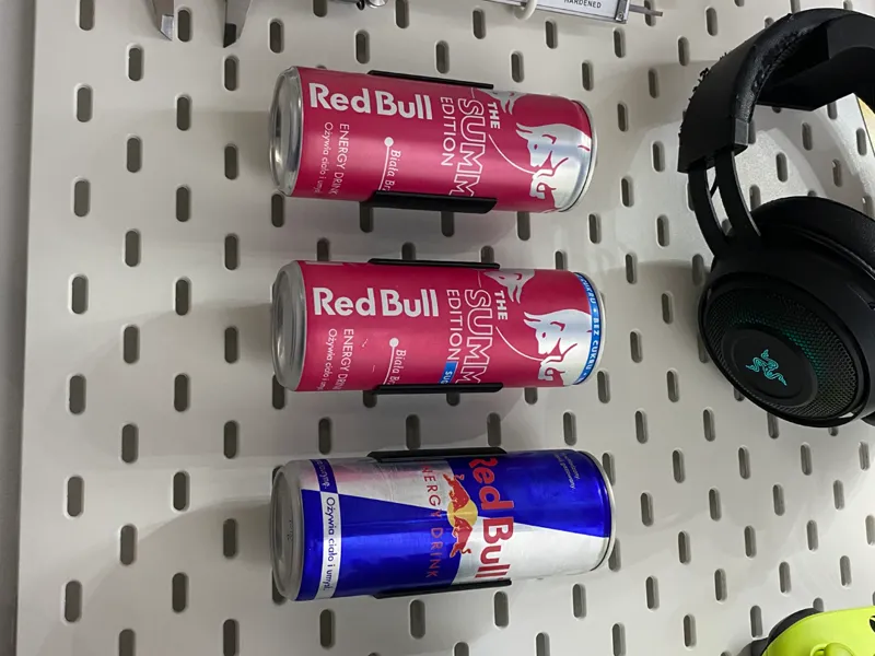 RedBull Can Holder for IKEA SKADIS Pegboard