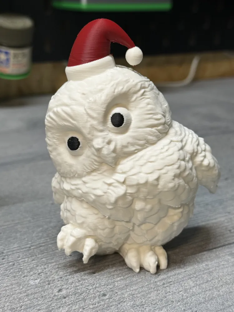 Spezielles Design, Eulen-Paar-Figur, Weihnachtsmütze, dekoratives Sammlerstück