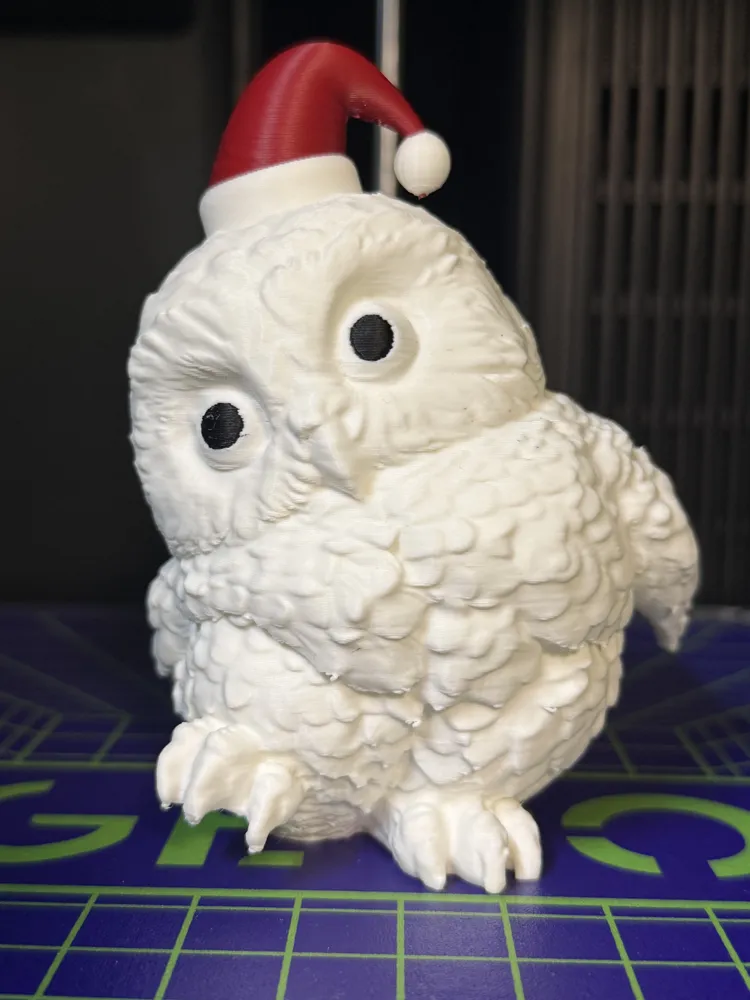 Spezielles Design, Eulen-Paar-Figur, Weihnachtsmütze, dekoratives Sammlerstück