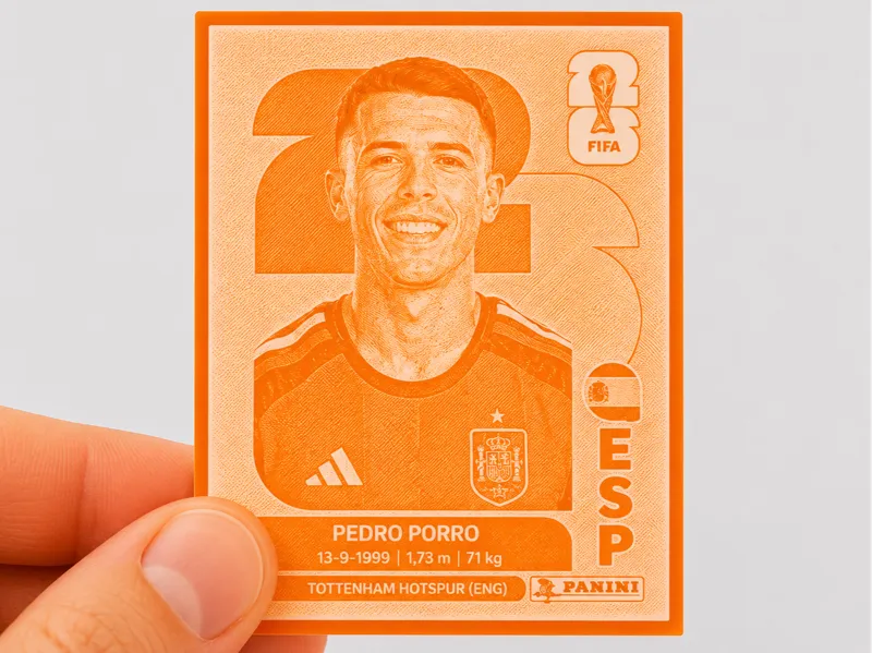 Figurita 3D de Pedro Porro (Album Panini 2026)