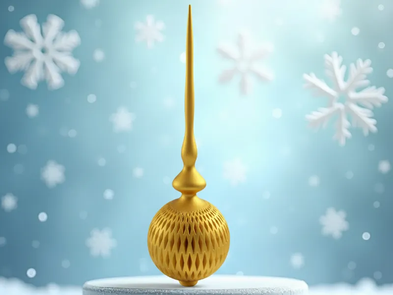 Modern Christmas tree topper with Diamond Pattern