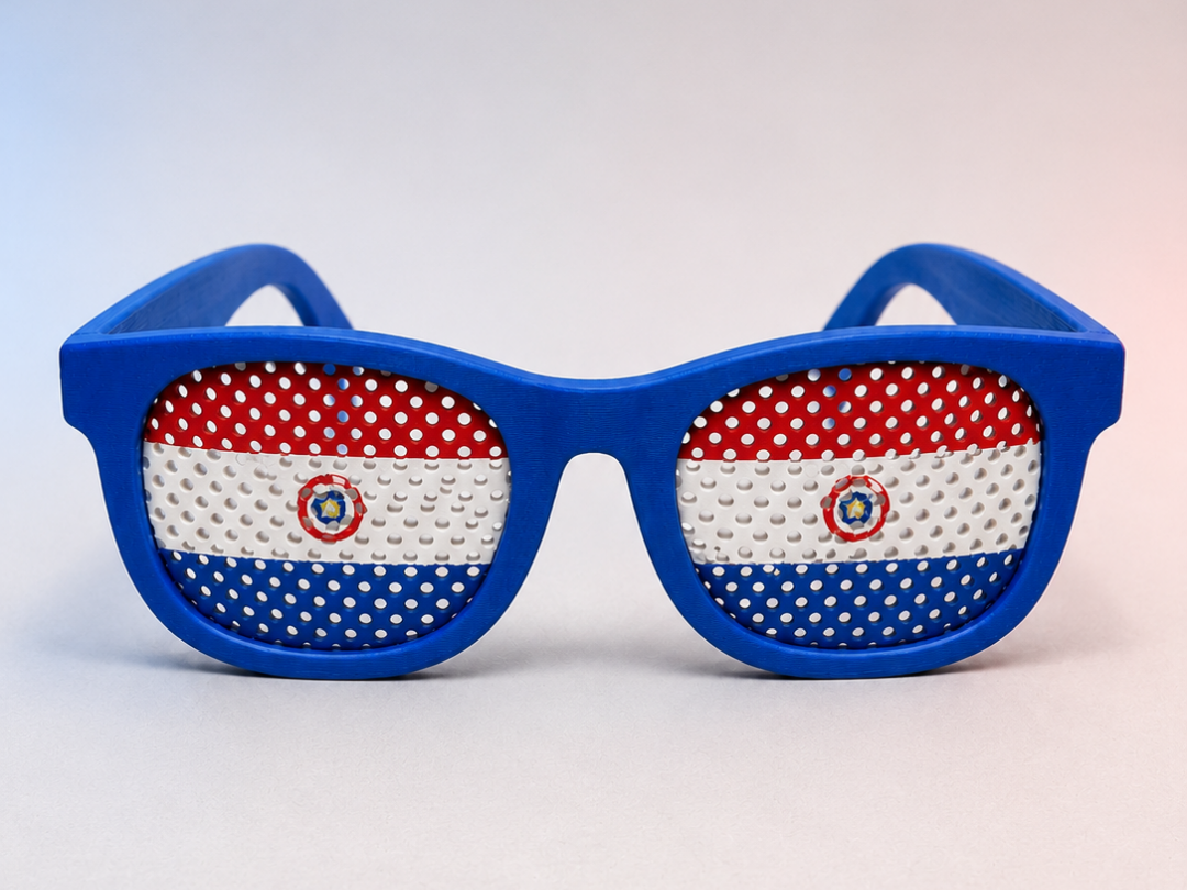 Paraguay 2026 Fan Glasses | 3D Soccer Flag Glasses