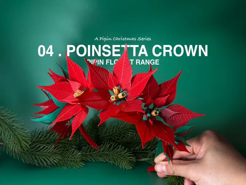 Christmas Flower Crown 04 | Poinsettia Pipin Xmas 