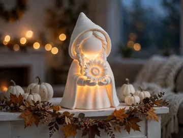 Accesorio de iluminación decorativa: Tealight Witch With Sunflower Figure — vista de referencia 5