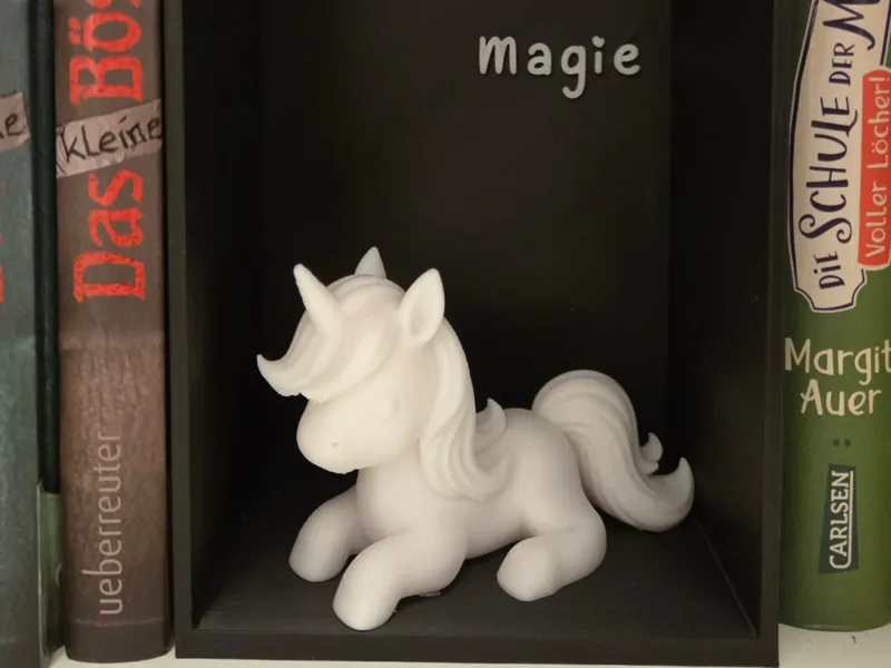 Unicorn Book Nook – Custom Text