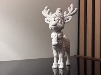 Voronoi Reindeer christmas/winter ornament.