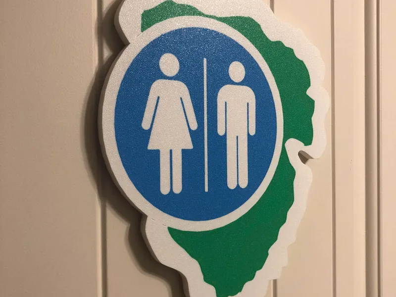 JP Isla Nublar Bathroom Sign (Flat Version)