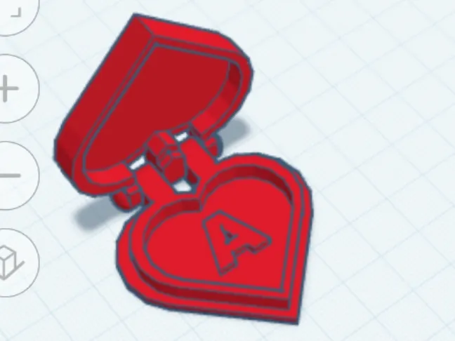 heart with letter A