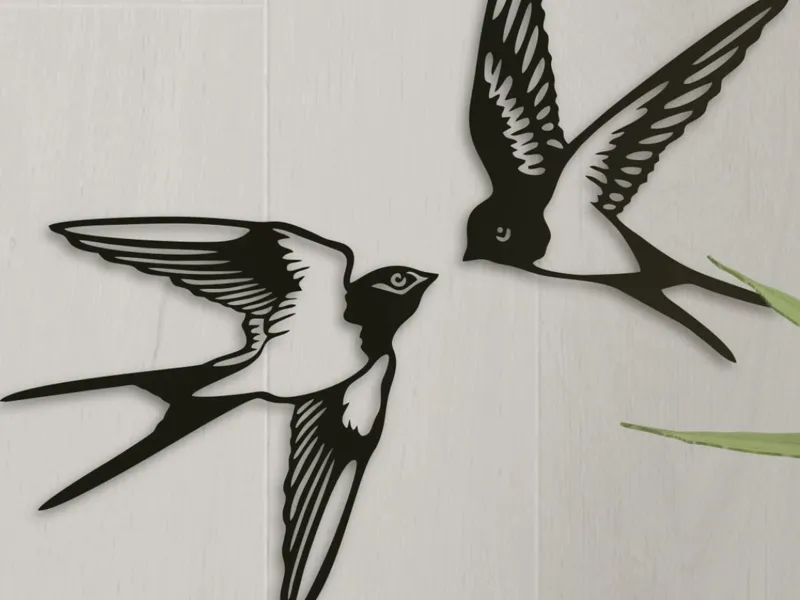 swallow wall art decor