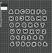 Ultra Bold Letters and Numbers Beads (Horizontal)