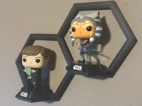 Presentoir mural hexagonal pour Funko Pop (fixation adhesive) — photo 2