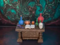 Table d'alchimiste (3) pour figurines et dioramas — photo 1