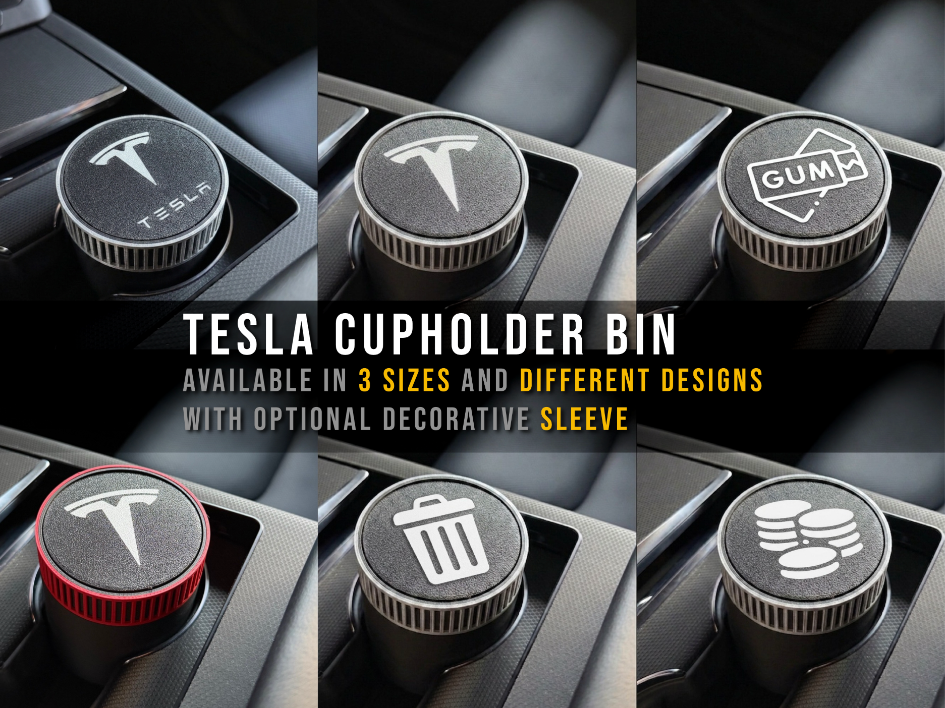 Tesla Cupholder Bin
