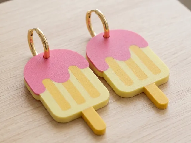 Pendientes de Helado Multicolor