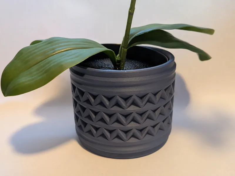 Ikea faux plant pot swirls