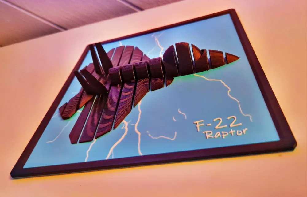 Quick Print Raptor Layered F-22 Raptor - 3D Art - Free 3D Print Model - MakerWorld