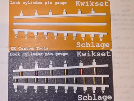 Lock cylinder pin gauge/ pin sorter