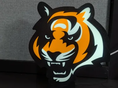 Cincinnati Bengals, Tiger Head, Light Box