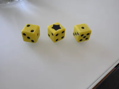 Dice with a Star like in the game Bluff 