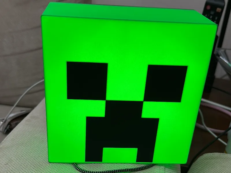 Minecraft Creeper Light Box / Lampada Minecraft