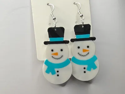Snowman Earrings