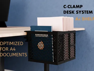 C-Clamp Desk Shelf for A4 Documents