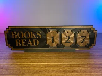 Books Read Tracker – Retro Style Counter