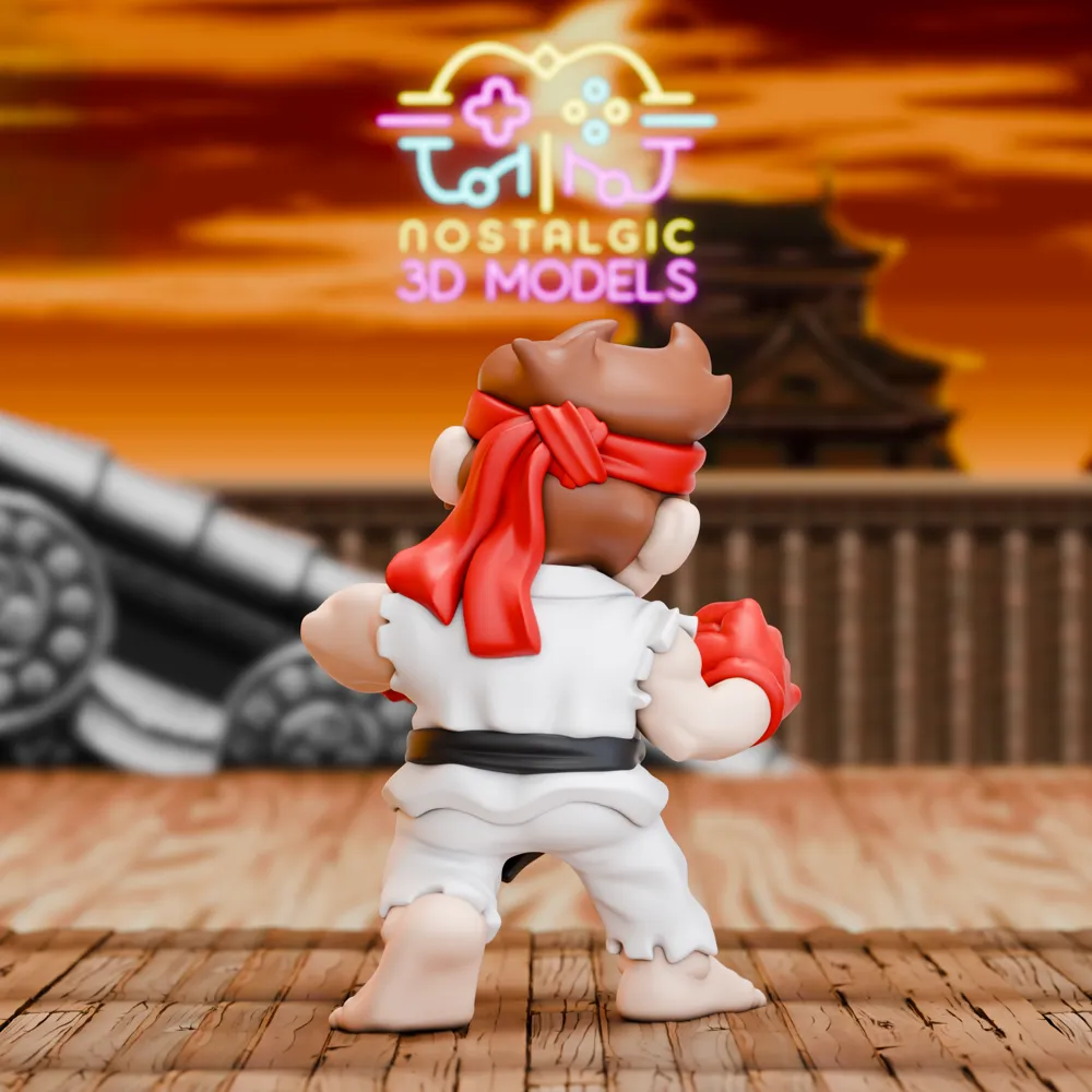 Mario x Ryu Mashup; Nostalgic 3D - Free 3D Print Model - MakerWorld