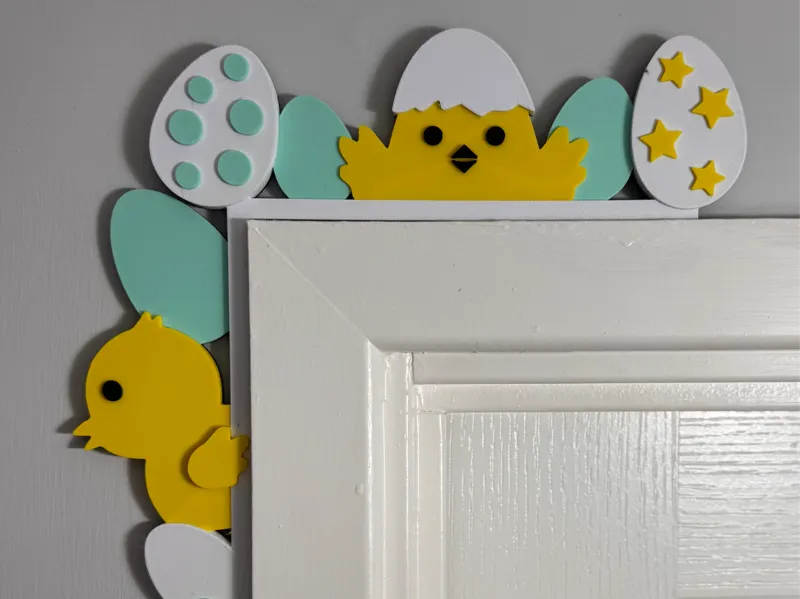 Cute Easter Chick Door Corner Decoration