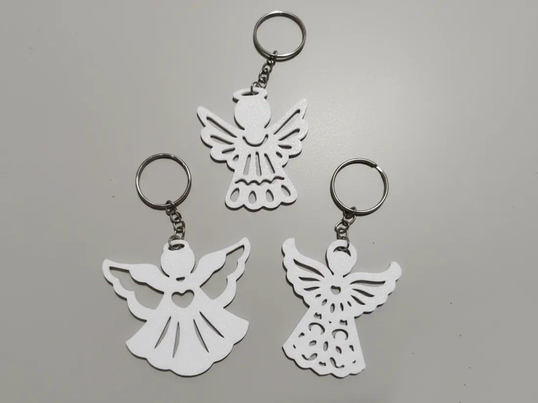 Lot de 3 porte-clés ange