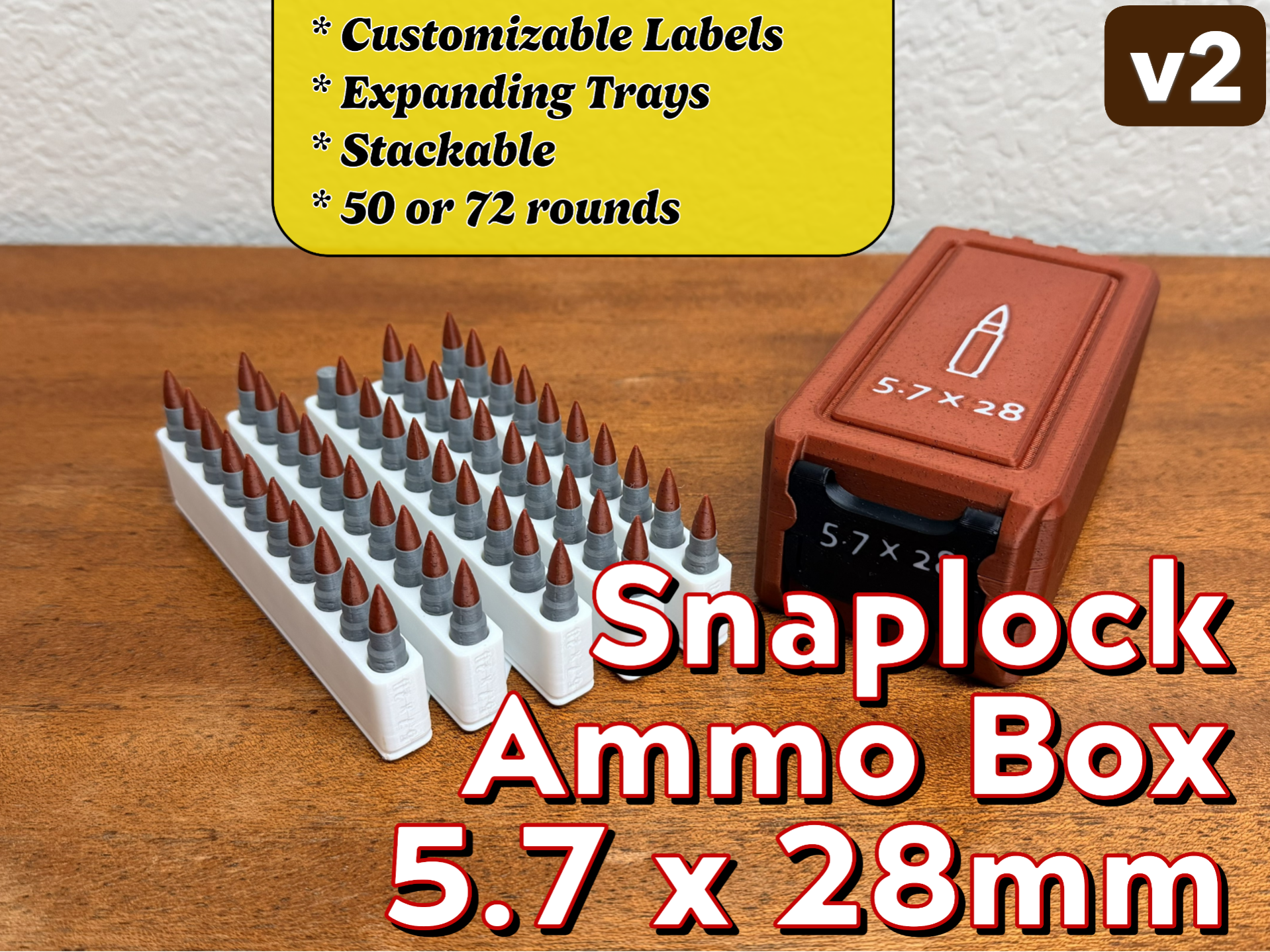 Snaplock 5.7x28mm (FN) Ammo Box + Expanding Tray