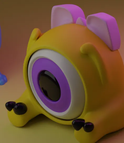 Roll eye with a bow - Finger fidget