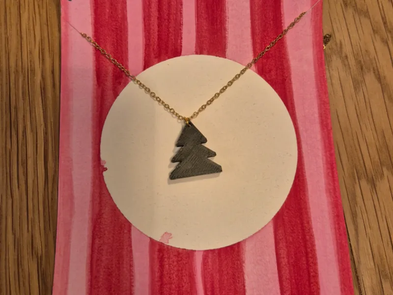 Christmas Tree Pendant for Necklace 