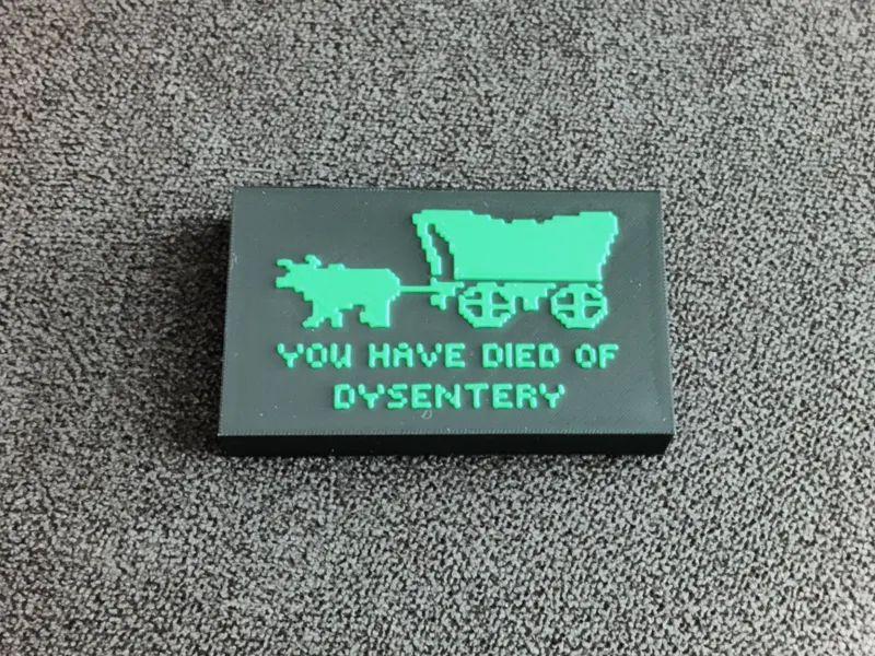 Oregon Trail - You have Died of Dysentery magnet