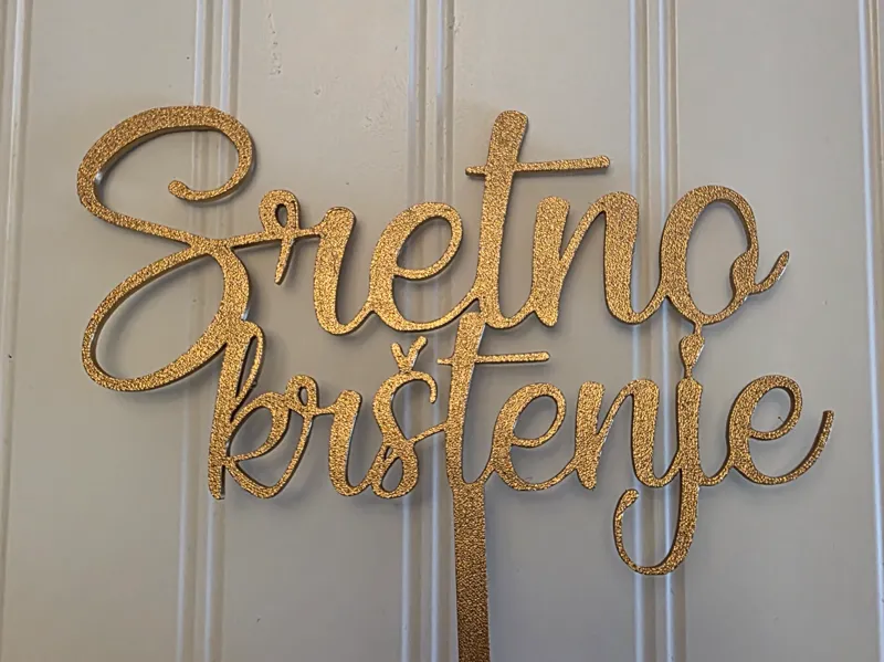 Cake topper Sretno Krstenje Nr.1
