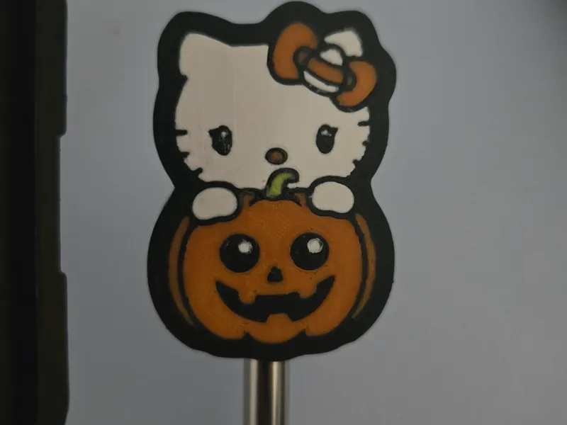 Halloween Hello Kitty straw topper