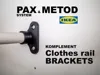 IKEA PAX (27mm gap) Clothes rail Brackets