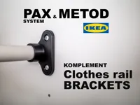 IKEA METOD (45mm gap) Clothes rail Brackets