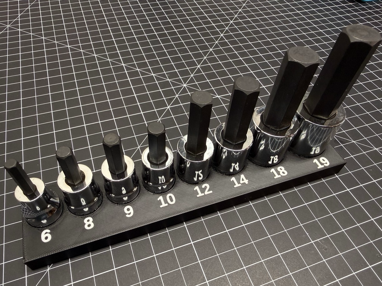 Icon 1/2 in. Drive Metric Hex-Bit Socket Organizer