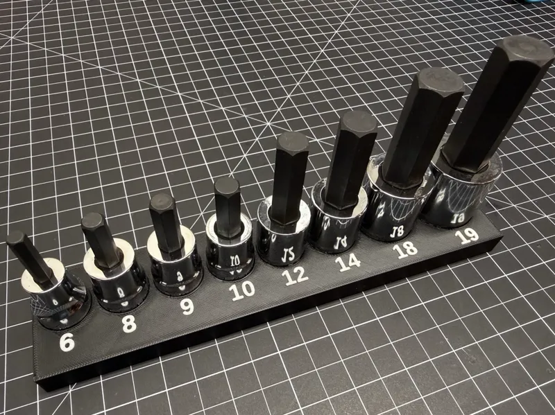 Icon 1/2 in. Drive Metric Hex-Bit Socket Organizer