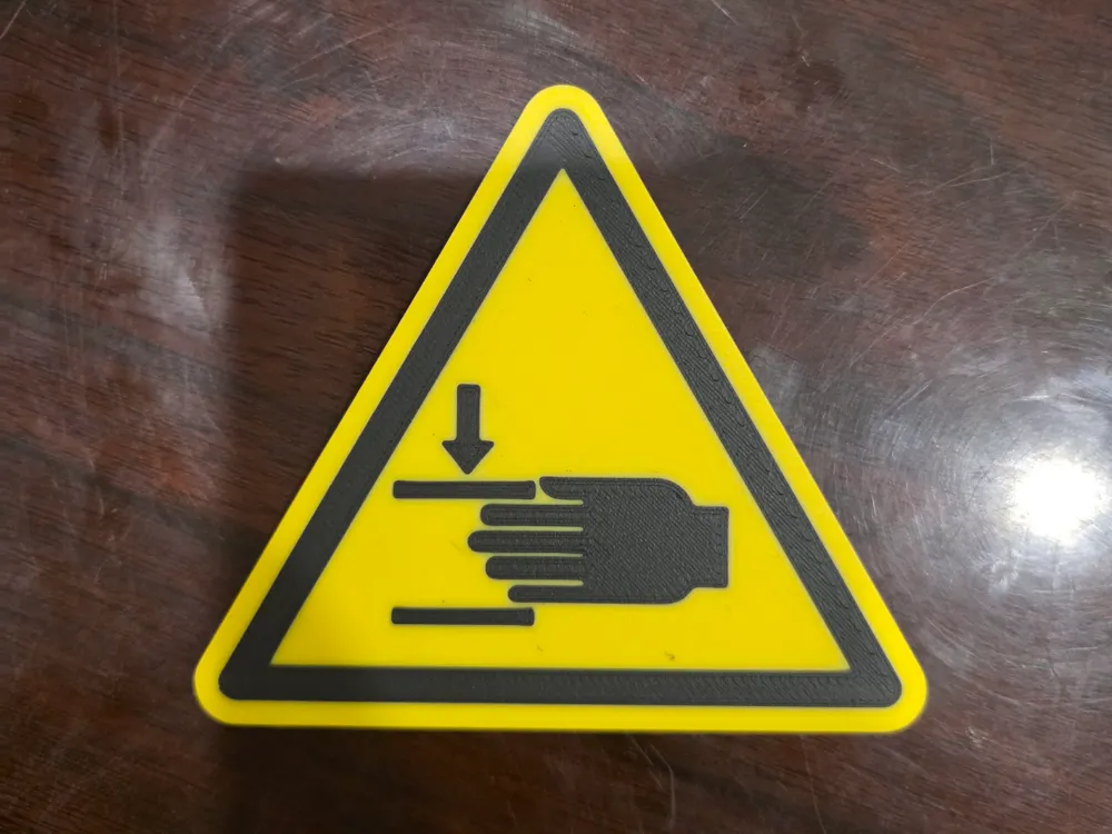 Hand Risck Sign Risk of hand injury W024 DIN EN ISO 7010 - Free 3D Print Model - MakerWorld