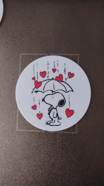 Modelo para impresión 3D: Coasters Snoopy / Posavasos Snoopy — vista de referencia 3