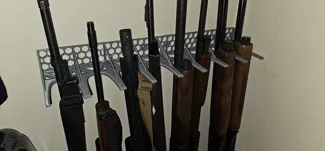 Wall Mount Barrel Rack (4 Rifle) Gun Storage