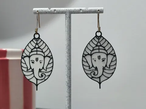 Pendientes: Aretes Ganesha Zen — referencia de MakerWorld